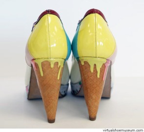 Melting ice cream cone (photo from Virtual Shoe Museum)